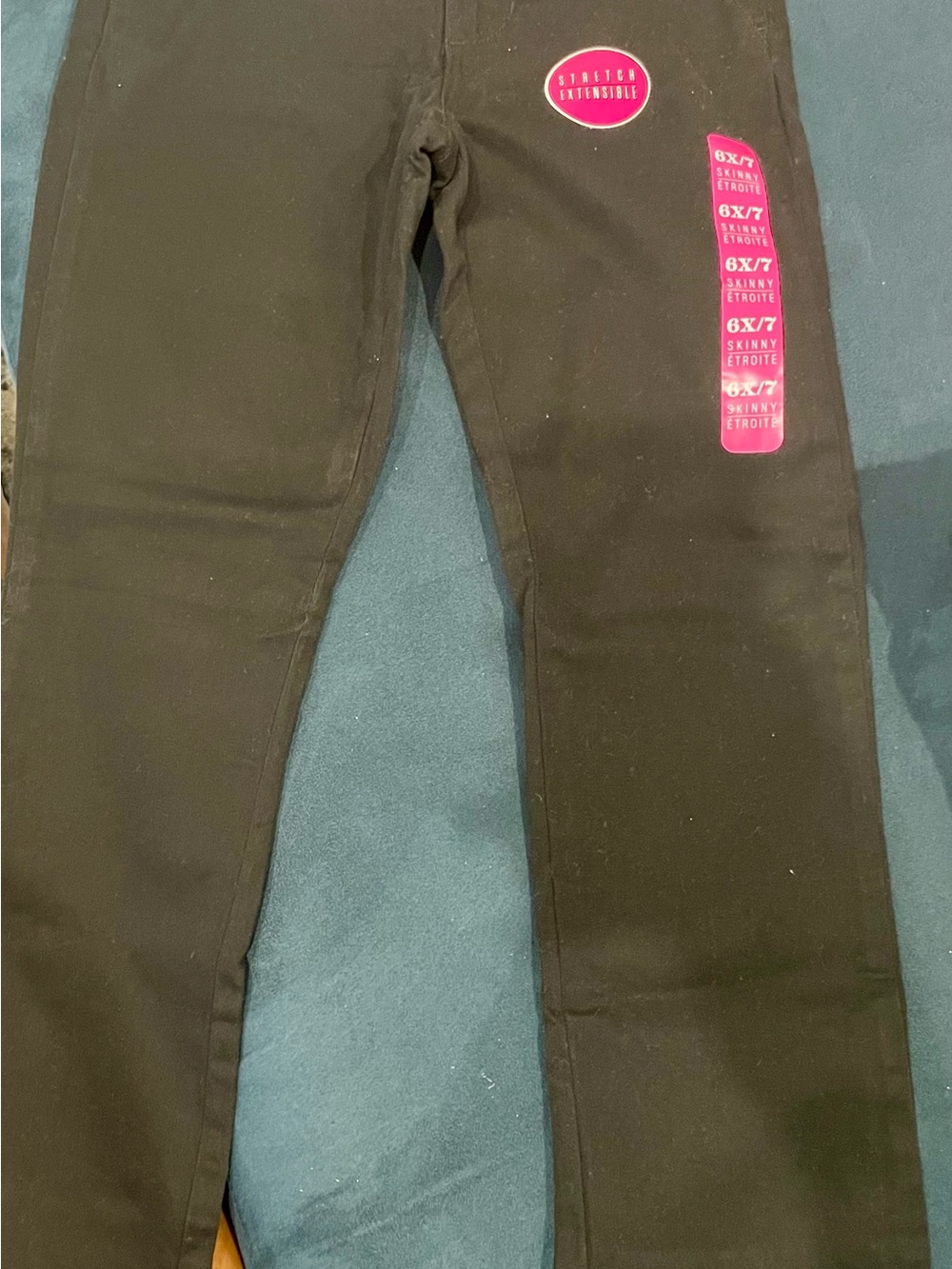 Girls Black Skinny Stretch Uniform Pants  - Comfortable Slim Fit